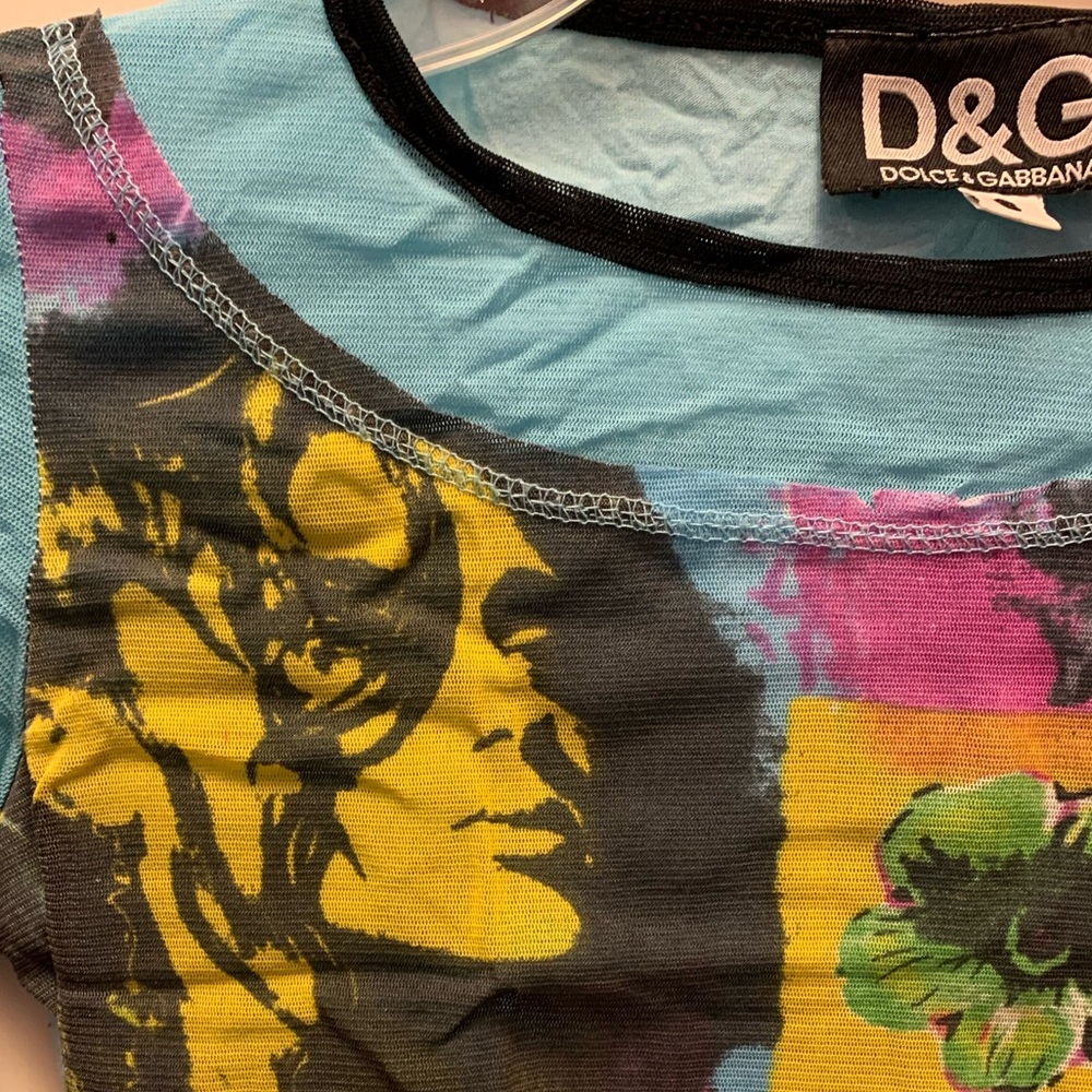 Dolce & Gabbana Bob Marley Colorful Graphic Top Size Small